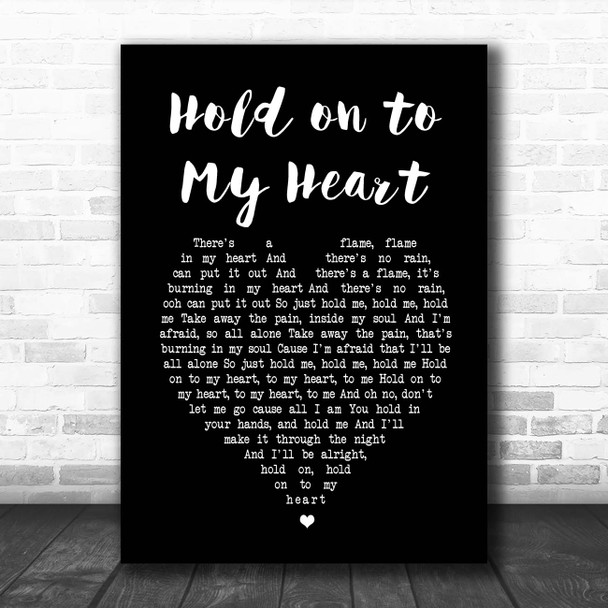 W.A.S.P. Hold on to My Heart Black Heart Song Lyric Print
