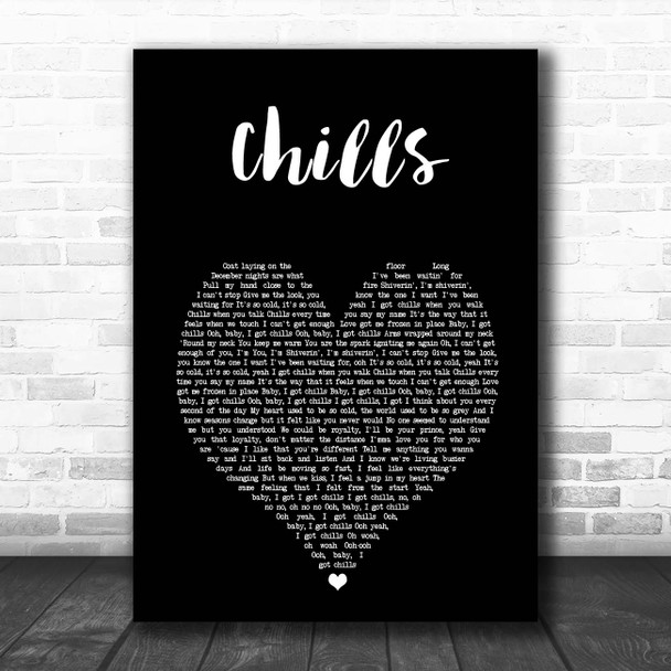 Why Don't We Chills Black Heart Song Lyric Print