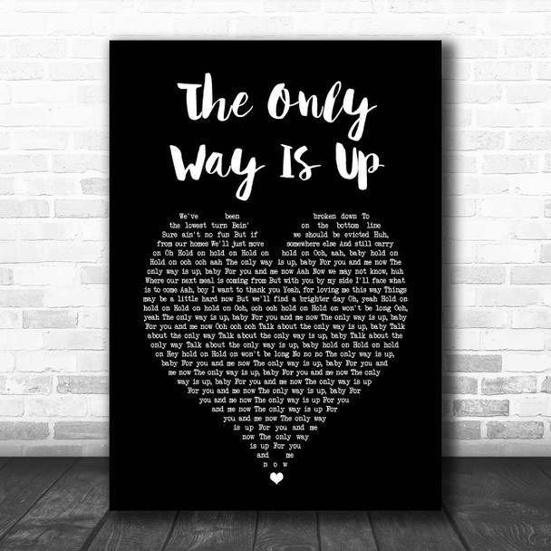 Yazz The Only Way Is Up Black Heart Song Lyric Print