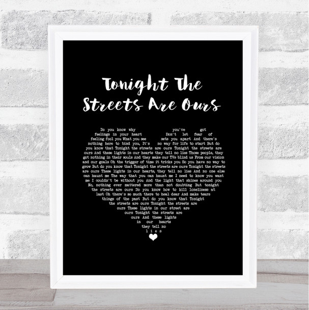 Richard Hawley Tonight The Streets Are Ours Black Heart Song Lyric Music Art Print