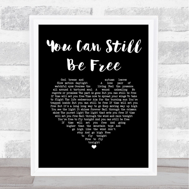 Savage Garden You Can Still Be Free Black Heart Song Lyric Music Art Print