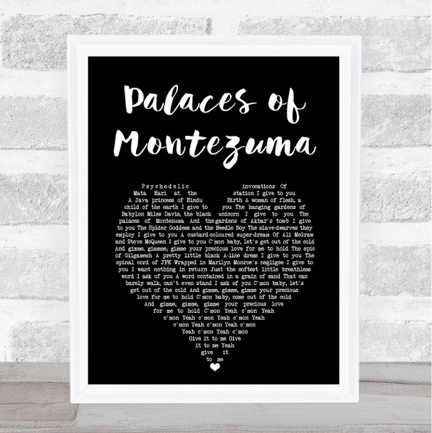 Grinderman Palaces of Montezuma Black Heart Song Lyric Music Art Print