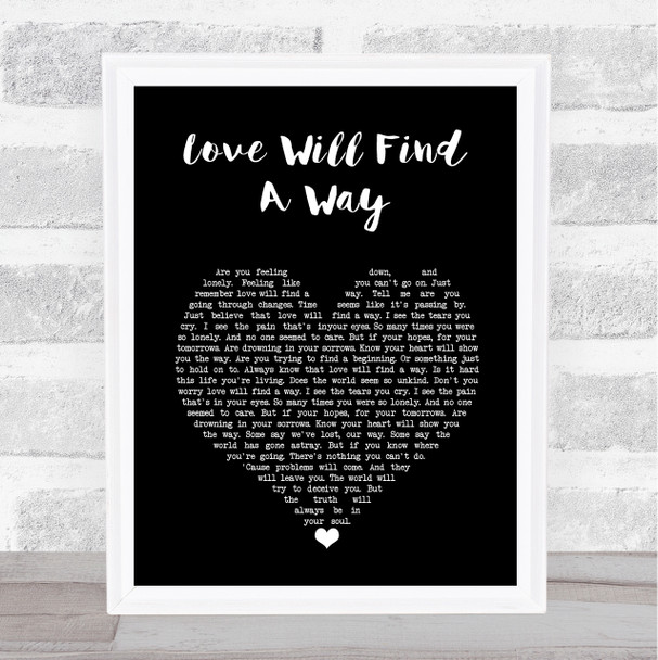 Lionel Richie Love Will Find A Way Black Heart Song Lyric Music Art Print