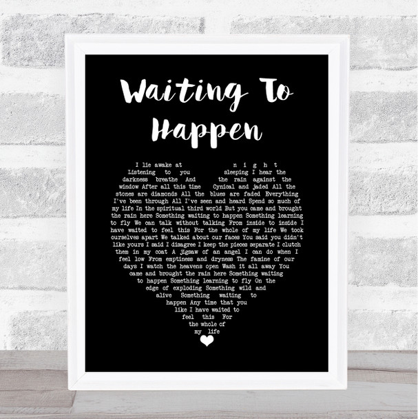 Marillion Waiting To Happen Black Heart Song Lyric Music Art Print