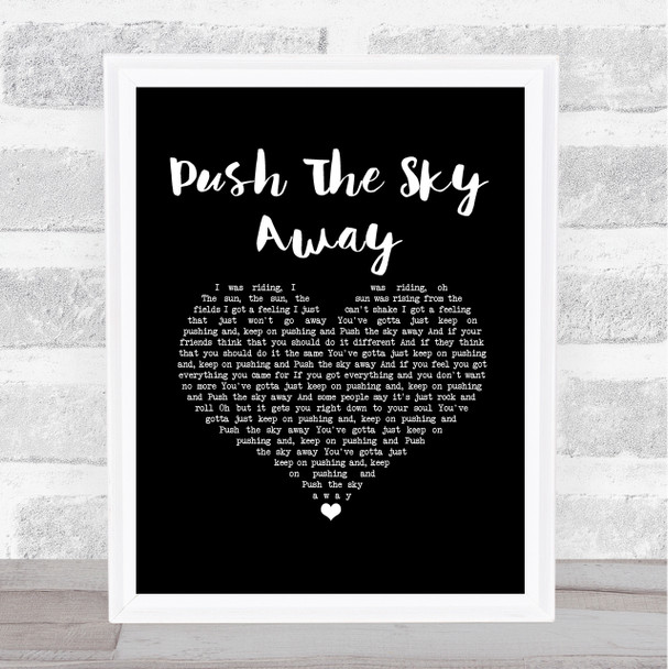 Nick Cave & The Bad Seeds Push The Sky Away Black Heart Song Lyric Music Art Print