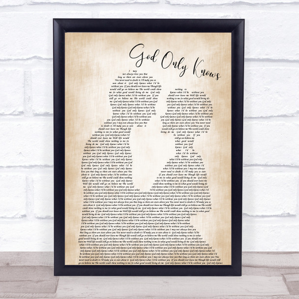 The Beach Boys God Only Knows Man Lady Bride Groom Wedding Song Lyric Music Wall Art Print