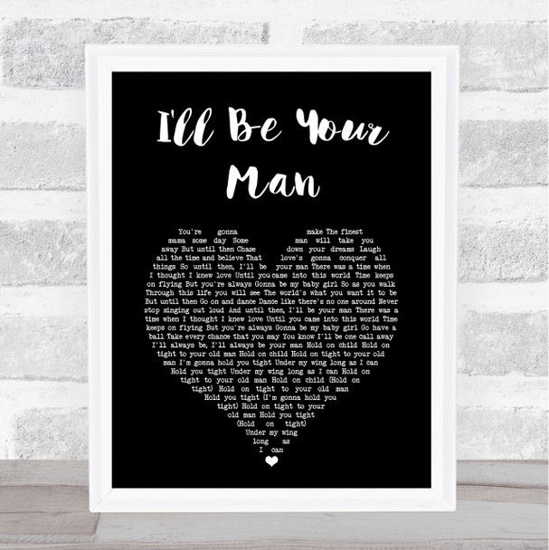 Zac Brown Band I'll Be Your Man Black Heart Song Lyric Music Art Print