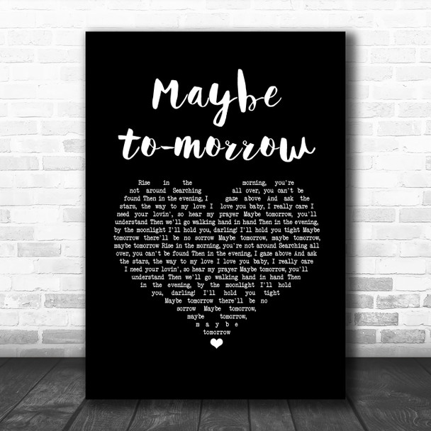 Billy Fury Maybe to-morrow Black Heart Song Lyric Music Art Print