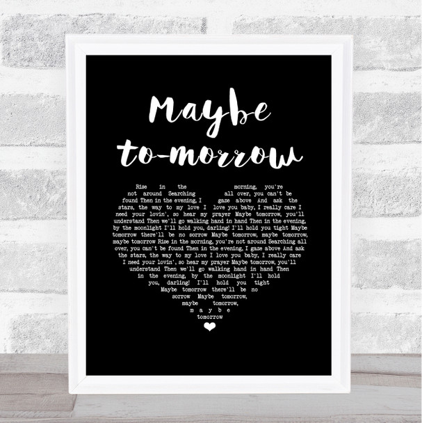 Billy Fury Maybe to-morrow Black Heart Song Lyric Music Art Print