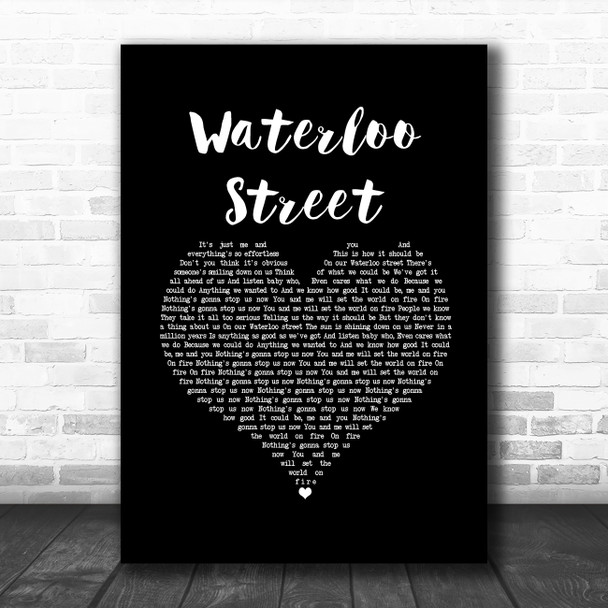 Lighthouse Family Waterloo Street Black Heart Song Lyric Music Art Print