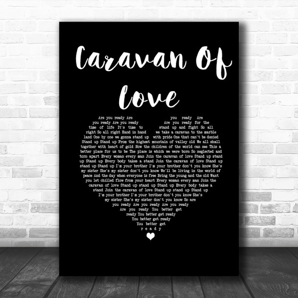 The Housemartins Caravan Of Love Black Heart Song Lyric Music Art Print