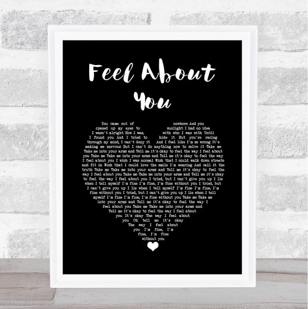 Aislin Evans Feel About You Black Heart Song Lyric Music Art Print