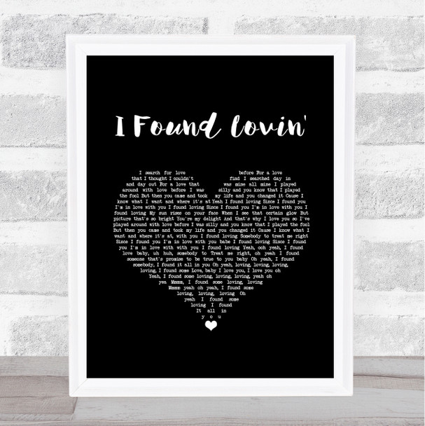 Fatback Band I Found Lovin' Black Heart Song Lyric Music Art Print