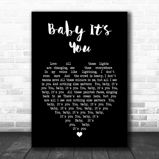 London Grammar Baby Its You Black Heart Song Lyric Music Art Print