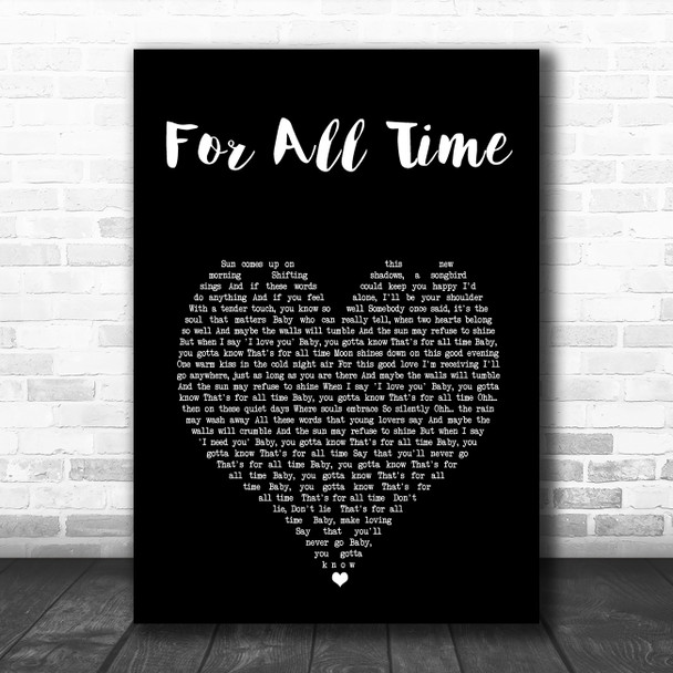 Michael Jackson For All Time Black Heart Song Lyric Music Art Print