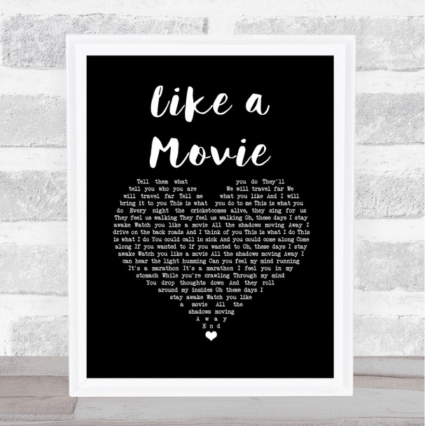 Nicole Reynolds Like a Movie Black Heart Song Lyric Music Art Print