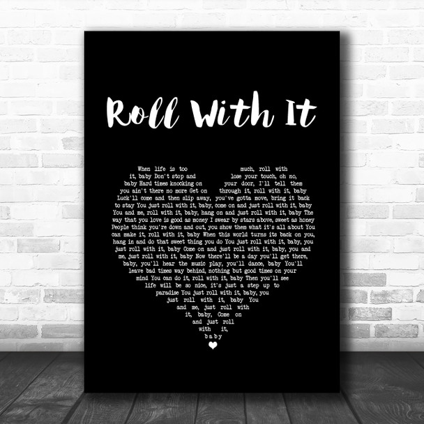 Steve Winwood Roll With It Black Heart Song Lyric Music Art Print