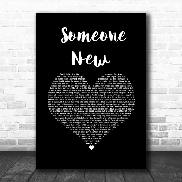 Hozier Someone New Black Heart Song Lyric Music Art Print