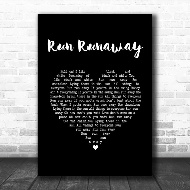 Slade Run Runaway Black Heart Song Lyric Music Art Print
