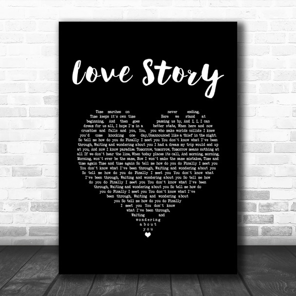 Layo & Bushwacka! Love Story Black Heart Song Lyric Music Art Print