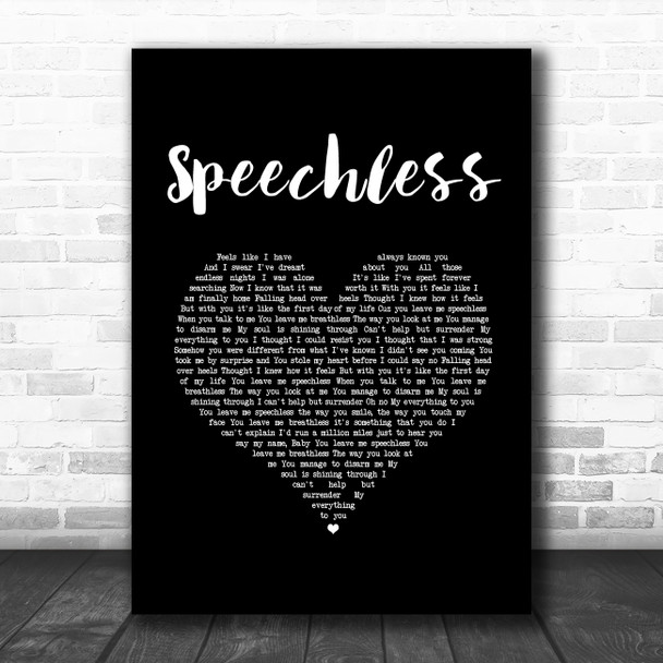 The Veronicas Speechless Black Heart Song Lyric Music Art Print