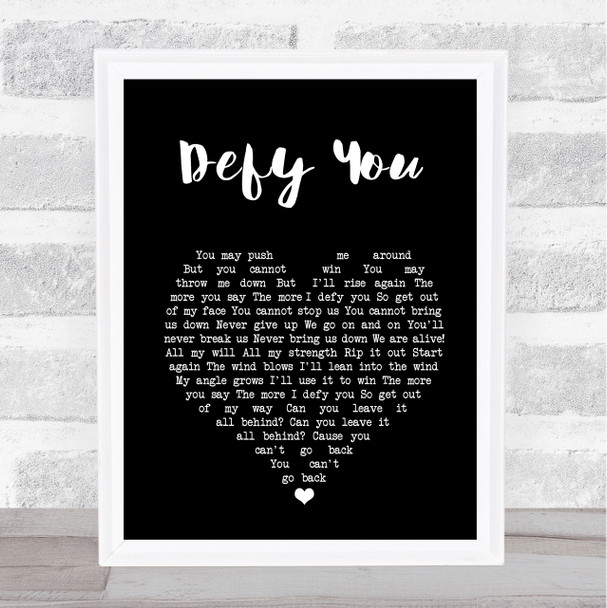 The Offspring Defy You Black Heart Song Lyric Music Art Print