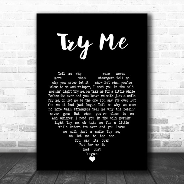 UFO Try Me Black Heart Song Lyric Music Art Print