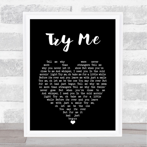 UFO Try Me Black Heart Song Lyric Music Art Print