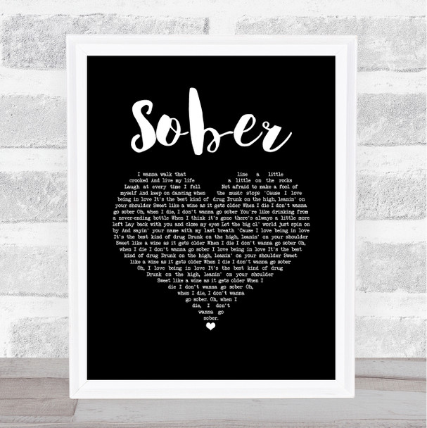 Little Big Town Sober Black Heart Song Lyric Music Art Print