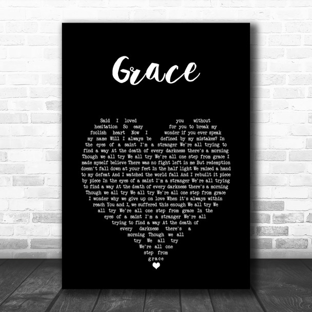 Rag'n'Bone Man Grace Black Heart Song Lyric Music Art Print