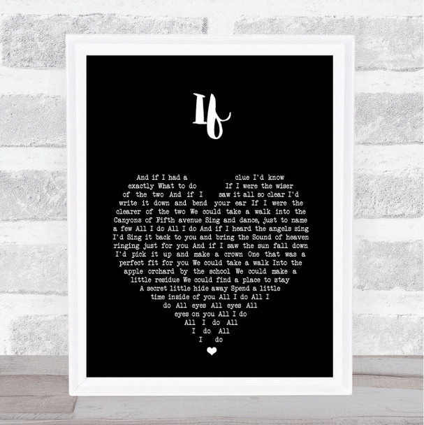 Red Hot Chili Peppers If Black Heart Song Lyric Music Art Print