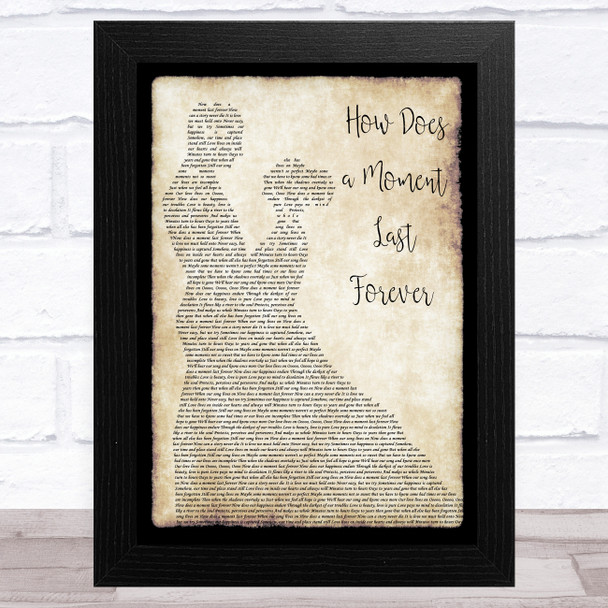 Karliene How Does a Moment Last Forever Man Lady Dancing Song Lyric Music Art Print