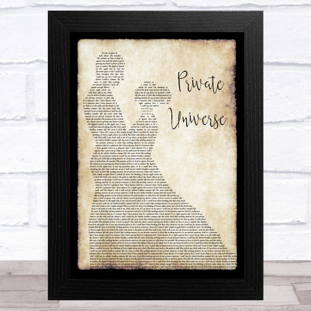 Crowded House Private Universe Man Lady Dancing Song Lyric Music Art Print