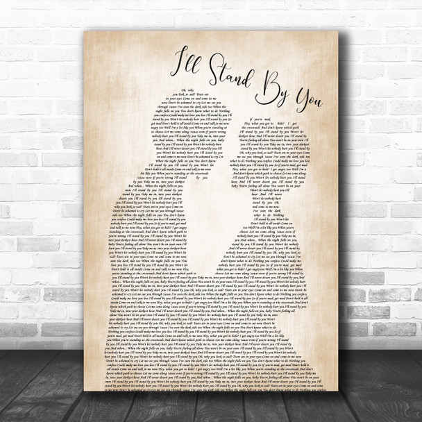 The Pretenders I'll Stand By You Man Lady Bride Groom Wedding Song Lyric Music Wall Art Print