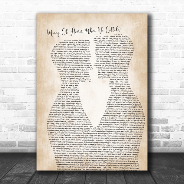 Biffy Clyro Many Of Horror (When We Collide) Two Men Gay Couple Wedding Song Lyric Music Art Print