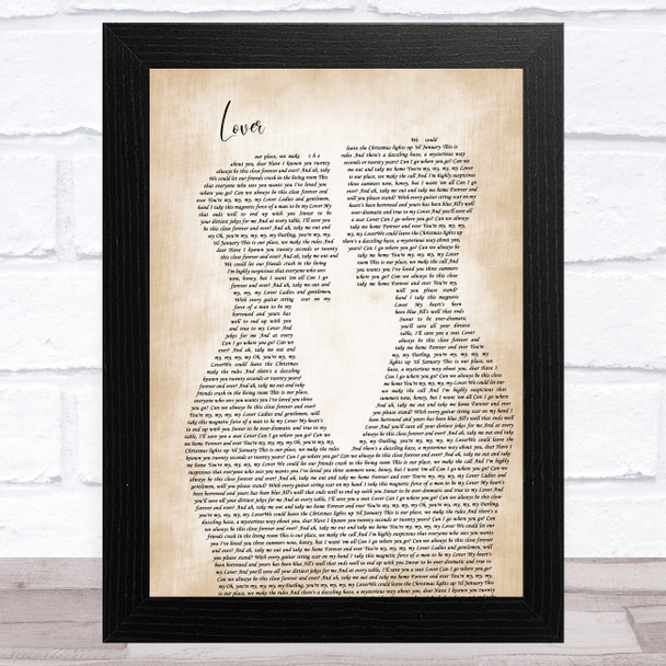 Taylor Swift Lover Two Men Gay Couple Wedding Song Lyric Music Art Print