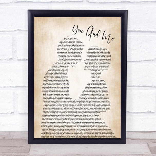 Lifehouse You And Me Man Lady Bride Groom Wedding Song Lyric Music Wall Art Print