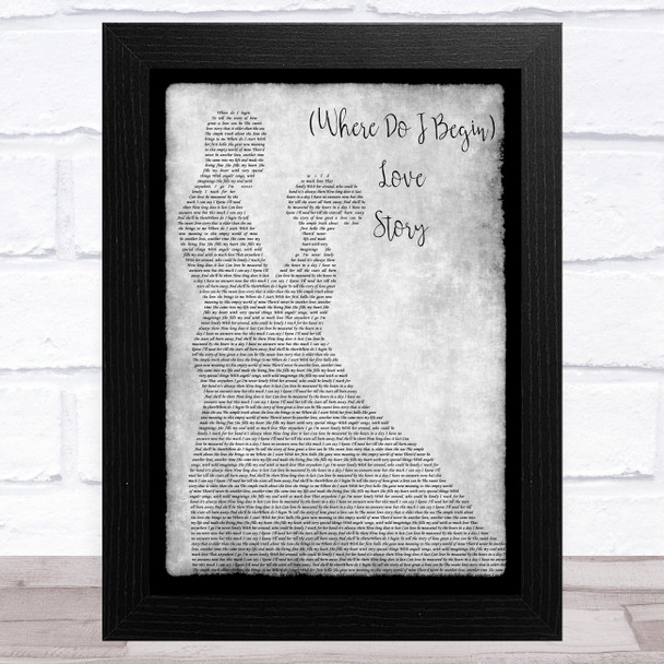 Andy Williams (Where Do I Begin) Love Story Grey Man Lady Dancing Song Lyric Music Art Print