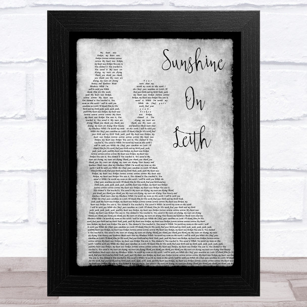 The Proclaimers Sunshine On Leith Grey Man Lady Dancing Song Lyric Music Art Print