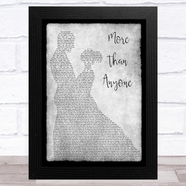 Gavin DeGraw More Than Anyone Grey Man Lady Dancing Song Lyric Music Art Print