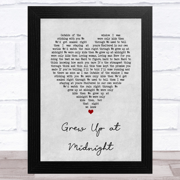 The Maccabees Grew Up at Midnight Grey Heart Song Lyric Music Art Print