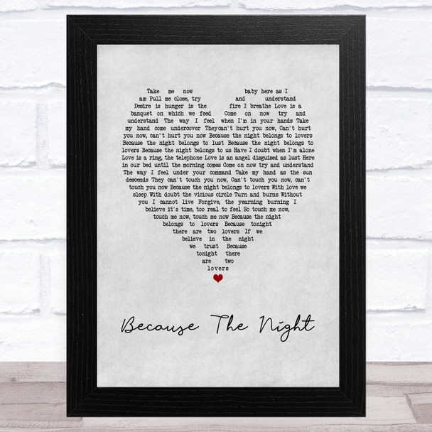 Patti Smith Because The Night Grey Heart Song Lyric Music Art Print