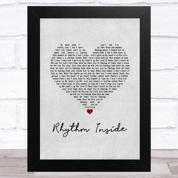 Calum Scott Rhythm Inside Grey Heart Song Lyric Music Art Print