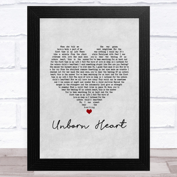 Dan Hill Unborn Heart Grey Heart Song Lyric Music Art Print