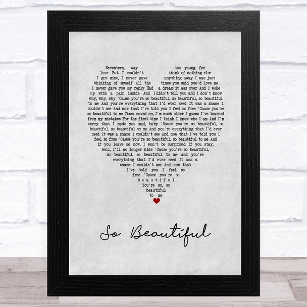 James Morrison So Beautiful Grey Heart Song Lyric Music Art Print