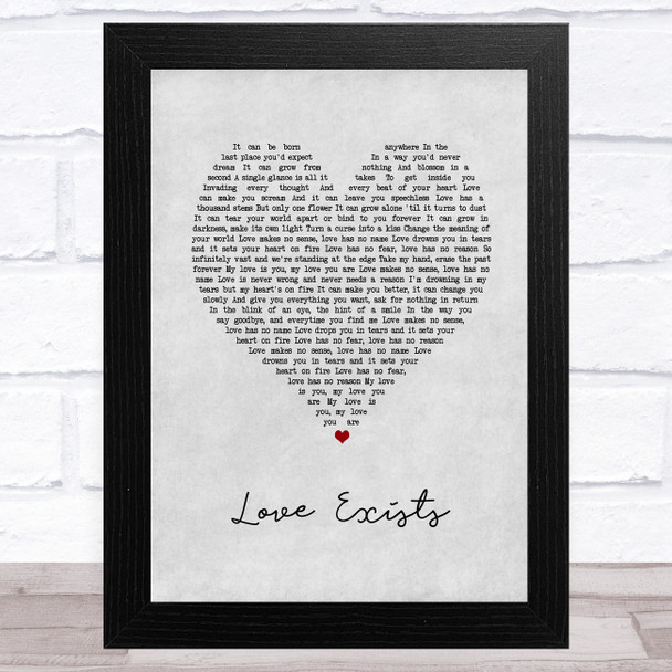 Amy Lee Love Exists Grey Heart Song Lyric Music Art Print