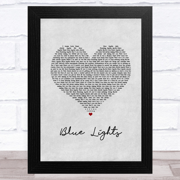 Jorja Smith Blue Lights Grey Heart Song Lyric Music Art Print