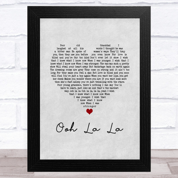 Rod Stewart Ooh La La Grey Heart Song Lyric Music Art Print