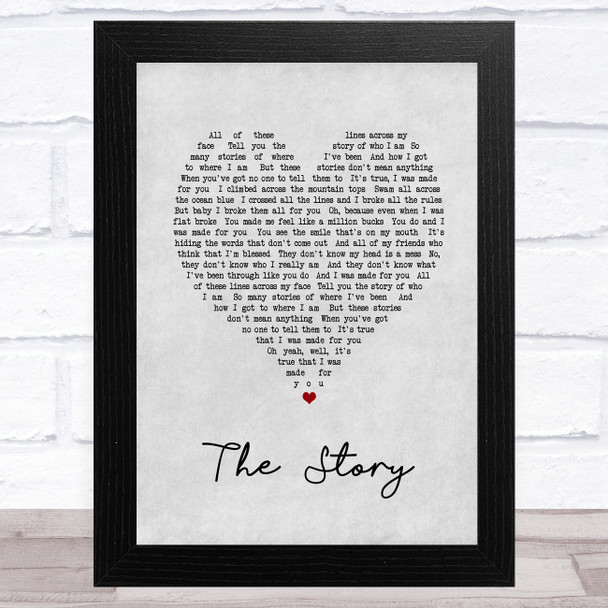 Sara Ramirez The Story Grey Heart Song Lyric Music Art Print