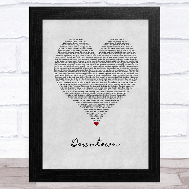 Macklemore & Ryan Lewis Downtown Grey Heart Song Lyric Music Art Print